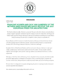 European Prize for Architecture 2021