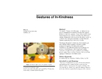 Gestures of In-Kindness