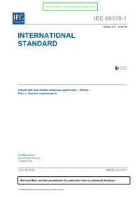 IEC 60335-1 ® Edition 6.0 2020-09