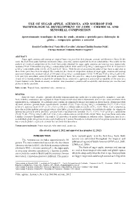 Use of Sugar Apple, Atemoya and Soursop for Technological