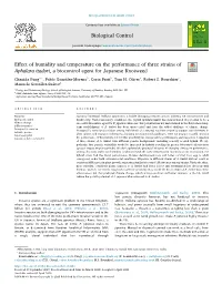 Effect of Humidity and Temperature on the Performance of Three Strains Of