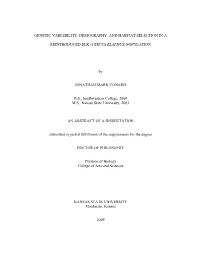 Genetic Variability, Demography, and Habitat Selection in A