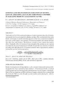 Kinetics and Mechanism of Oxidation of Methyl Glycol and Ethyl Glycol by N-Bromosuccinimide in Alkaline Medium Catalysed by Os(VIII)