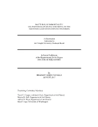 OIL PAINTINGS on STONE and METAL in the SIXTEENTH and SEVENTEENTH CENTURIES a Dissertation Submitted T