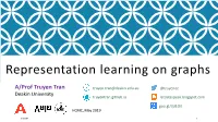 Representation Learning on Graphs