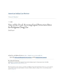 Reviving Equal Protection Rites for Religious Drug Use David Garrett