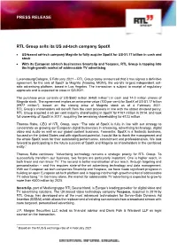 RTL Group Press Release