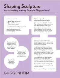 Shaping Sculpture an Art-Making Activity from the Guggenheim!