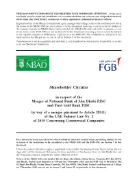 Shareholder Circular