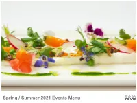 Spring/Summer Menu