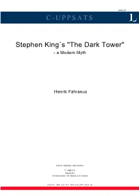 The Dark Tower" - a Modern Myth