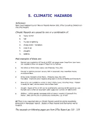 5. Climatic Hazards