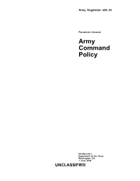 Army Command Policy
