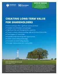 Creating Long-Term Value for Shareholders