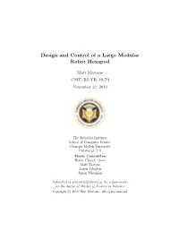 Design and Control of a Large Modular Robot Hexapod