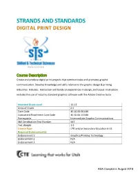 Digital Print Design Strands and Standards