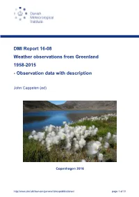 DMI Report 16-08 Weather Observations from Greenland 1958-2015 - Observation Data with Description