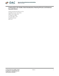 Golden West Broadcasting Meeting Minutes and Business Records