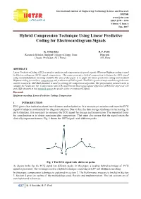 Hybrid Compression Technique Using Linear Predictive Coding for Electrocardiogram Signals