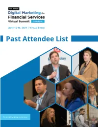 Past Attendee List