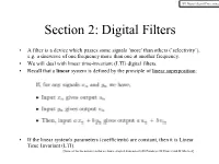 3F3 – Digital Signal Processing (DSP)