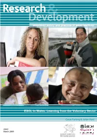 ESOL in Wales: Learning from the Voluntary Sector