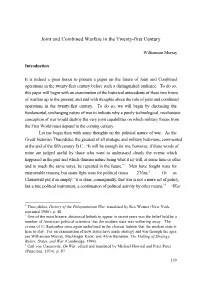 Joint and Combined Warfare in the Twenty-First Century