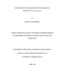 (Solanum Aethiopicum) by DEONICE AMINI MSHIDA a THESIS