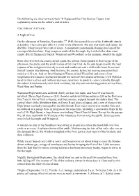 The Following Are Direct Extracts from "It Happened Here" by Stanley Tiquet