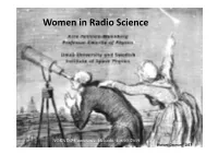 Women in Radio Science