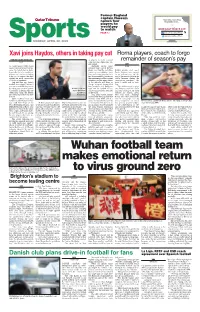 Wuhan Football Team Makes Emotional Return to Virus Ground Zero