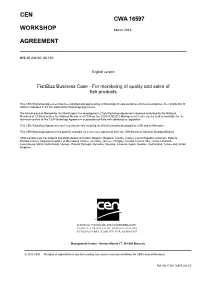 For Monitoring of Quality and Sales of Fish Products