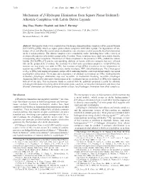 Mechanism of Β-Hydrogen Elimination from Square Planar Iridium(I)