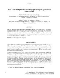 Near-Field Multiphoton Nanolithography Using an Apertureless Optical Probe