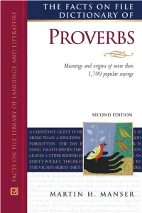 The Facts on File Dictionary of Proverbs.Pdf