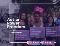 Action. Power. Freedom. FY 2018 Annual Report Action