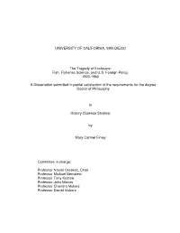 Fish, Fisheries Science, and US Foreign Policy, 1920