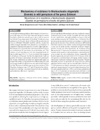 Mechanisms of Resistance to Neoleucinodes Elegantalis