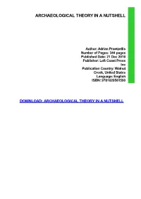 Read Book Archaeological Theory in a Nutshell