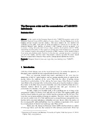 The European Crisis and the Accumulation of TARGET2 Imbalances