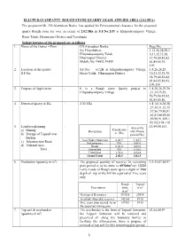 3 ELLUPUDAYAMPATTY ROUGH STONE QUARRY LEASE APPLIED AREA (2.02.5HA) the Proponent Mr. I.D.Alavudeen Basha Has Applied for Envi