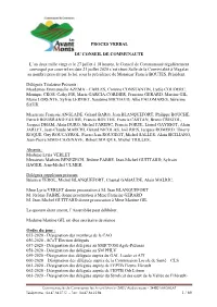 Procès Verbal Conseil Du 27 Juillet 2020