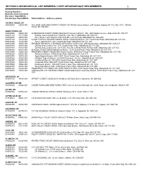 Section Ii Geographical List Members / Liste Géographique Des Membres 1