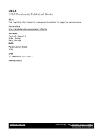 Toward a Knowledge Foundation for Cognitive Neuroscience
