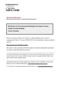 User-Generated Ideology in the Age of Jeremy Corbyn and Social Media Fuchs, Christian