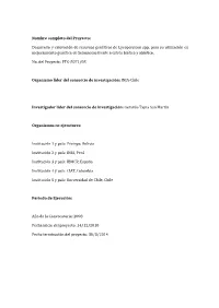 Desarrollo Y Valoración De Recursos Genéticos De Lycopersicon Spp