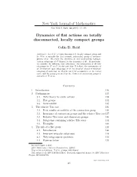 New York Journal of Mathematics Dynamics of Flat Actions on Totally Disconnected, Locally Compact Groups