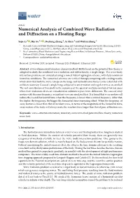 Numerical Analysis of Combined Wave Radiation and Diffraction On