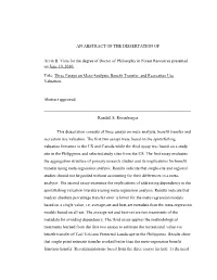 Three Essays on Meta-Analysis, Benefit Transfer, and Recreation Use Valuation