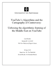 Youtube's Algorithms and the Cartography of Controversy